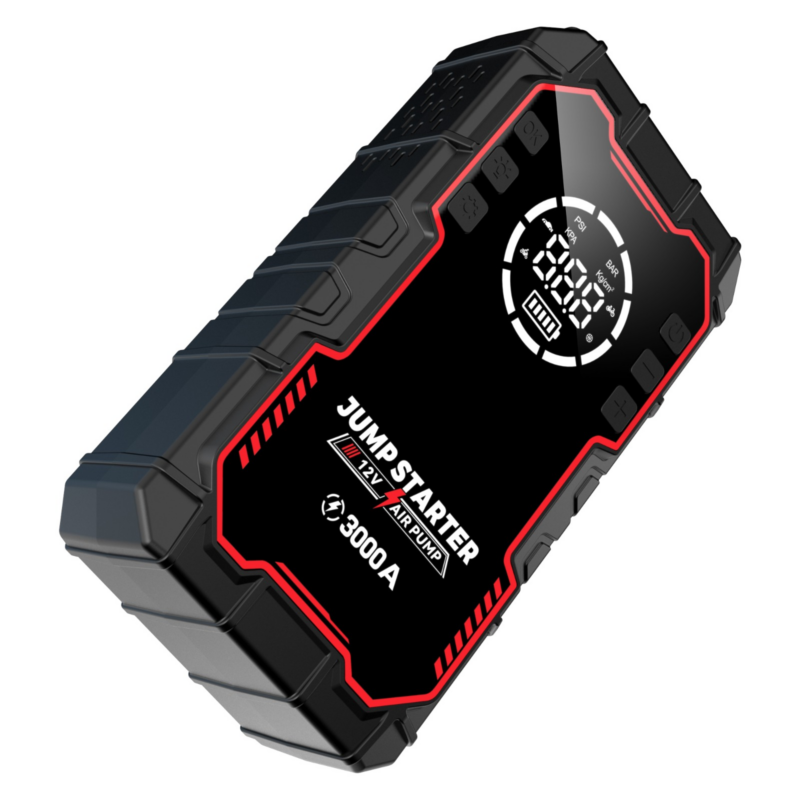 Maxtron JS-X5 ავტომობილის დამქოქი და საბურავების დასაბერი, ლითიუმის ელემენტებზე 20000mah & 3000amp