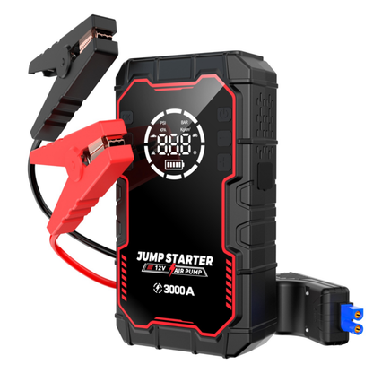 Maxtron JS-X5 ავტომობილის დამქოქი და საბურავების დასაბერი, ლითიუმის ელემენტებზე 20000mah & 3000amp