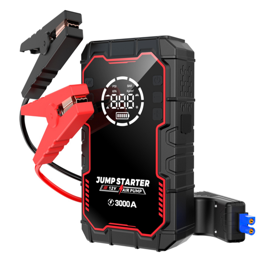 Maxtron JS-X5 ავტომობილის დამქოქი და საბურავების დასაბერი, ლითიუმის ელემენტებზე 20000mah & 3000amp
